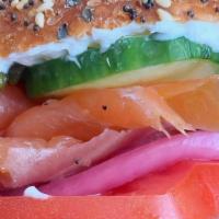 Bagel Sandwiches · I <3 NYC - bodega style egg & cheese 12.95<br /><br />OLD SCHOOL LOX- salmon lox, capers tom...