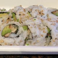 Eel Roll · Eel, avocado, and scallions, inside and out sesame seeds topped with eel sauce in a nori wra...