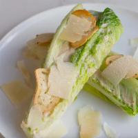 Romaine Caesar Salad · Romaine heart, house-made caesar dressing, croutons, and Parmigiano Reggiano.. Allergens: dr...
