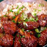 Korean Bon Bon Wings Party Tray (32 Wings) · Tangy, sweet & spicy over rice.