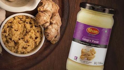 Shan Ginger Paste · Shan Ginger Paste, prepared with pure and fresh ginger, is your secret kitchen companion, to help you prepare your everyday meals with convenience.