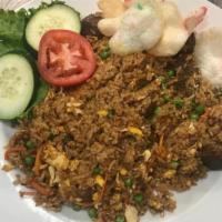 Nasi Goreng · Nasi Goreng with Beef -Rendang (add $2), Chicken, Tofu, Shrimp (add $3), Lamb (add $3)