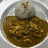 Ayam Gulai · Chicken fillet in coconut milk and curry spices (padang style).