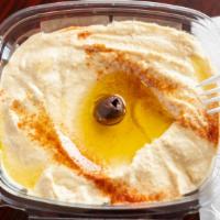 Hummus · Pureed chickpeas, garlic and tahini.