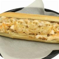 Ragin' Cajun · Grilled chicken, sautéed onions, cajun seasoning and melted white American cheese. Mayo, let...