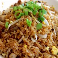 Pork Fried Rice · Pork, Egg, Onion, Bean Sprouts, Green Onion