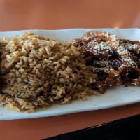 #5 Sesame Chicken · Hot and spicy.