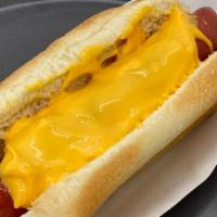 Cheese Dog · Award winning Vienna All Beef Hot Dog with Cheddar Cheese