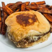 Swiss N' Shroom · Single patty with Swiss cheese, grilled mushrooms and grilled onions, with horseradish mayon...