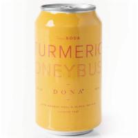 Dona Spiced Soda: Turmeric Honeybush · Notes of earthy turmeric, floral honeybush, tangy orange & a hint of black pepper. Each sip ...