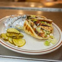 Grilled Chicken Pita · with sautéed onions & peppers.
