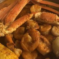 1/2 Lb. Seafood Boil · choose 2 items minimum. Served with 1 corn, 1 potato and broccoli.