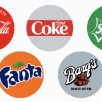 12 Oz Can · Coke, Diet Coke, Coke Zero, Sprite, Fanta Orange, Barq's Root Beer 0-160 cal.