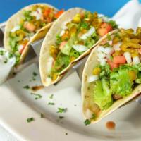 Fillet Mignon Steak Tacos (3 Pieces) · Fillet steak tips, lettuce, tomato, cheese, jalapeños, and your choice of sour cream or ranc...