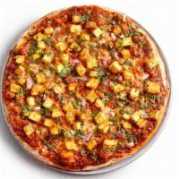 Pizza - Goa Vindaloo (V) · fiery vindaloo sauce, vegan mozzarella, masala cauliflower, red onion, green pepper and cila...