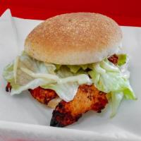 Marinated Grilled Chicken Breast Sandwich · Our homemade fresh chicken breast served on a bun with tomatoes & lettuce with your choice o...