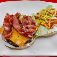1/3 Lb Bacon Burger · Add cheese for an additional charge.