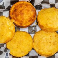 Corn Bread Muffin Basket · Corn Bread Muffins with side of honey-butter. Qty: 5 muffins.