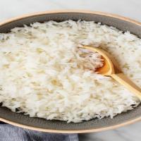 White Steamed Basmati Rice · White long-grained plain boiled Indian basmati rice.