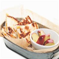 Hopkittens Cheese Quesadilla · grilled flour tortilla stuffed with a shredded house-blend of cheese.