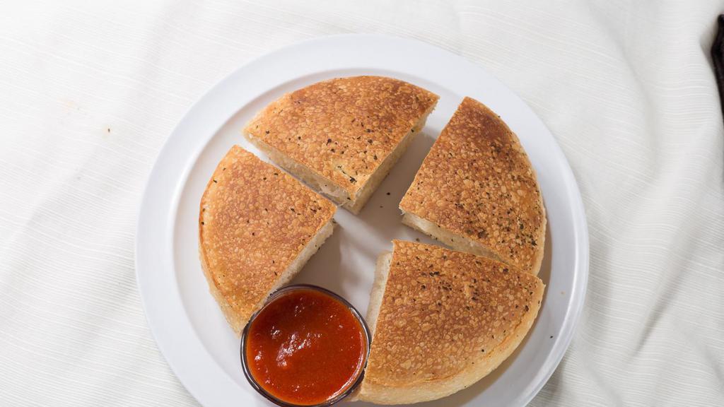 Focaccia Bread · Add bacon, pepperoni, or marinara sauce on the side for an additional charge.