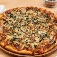 14” Thin Specialty Pizza Combinations · Choose from any of our special pizza combinations. 
If you wish to choose your toppings, use...