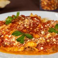 Meat Lasagna · Marinara or Bolognese sauce.