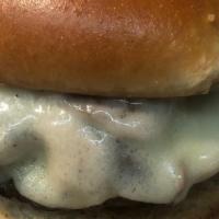Mushmoo · Grilled Fresh Mushrooms, Swiss Cheese, 1/3 LB Angus beef patty on a toasted bun or lettuce w...