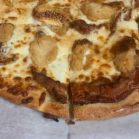 Chicken Bacon Ranch Pizza · This Specialty Pizza includes pulled chicken, bacon, cheese, and your choice of Ranch, Jalap...
