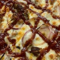 Pulled Pork Pizza · Your Choice of either Memphis Sweet BBQ Sauce or Carolina Gold Sauce and of course, pulled p...