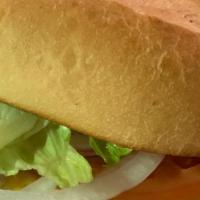 Ham & Cheese Sub · Ham, your choice of cheese, with lettuce, tomatoes, onions and mayo toasted on an 8 inch sub...