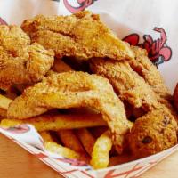 Fried Chicken Tenders (5) · With cajun fries and hush puppies.