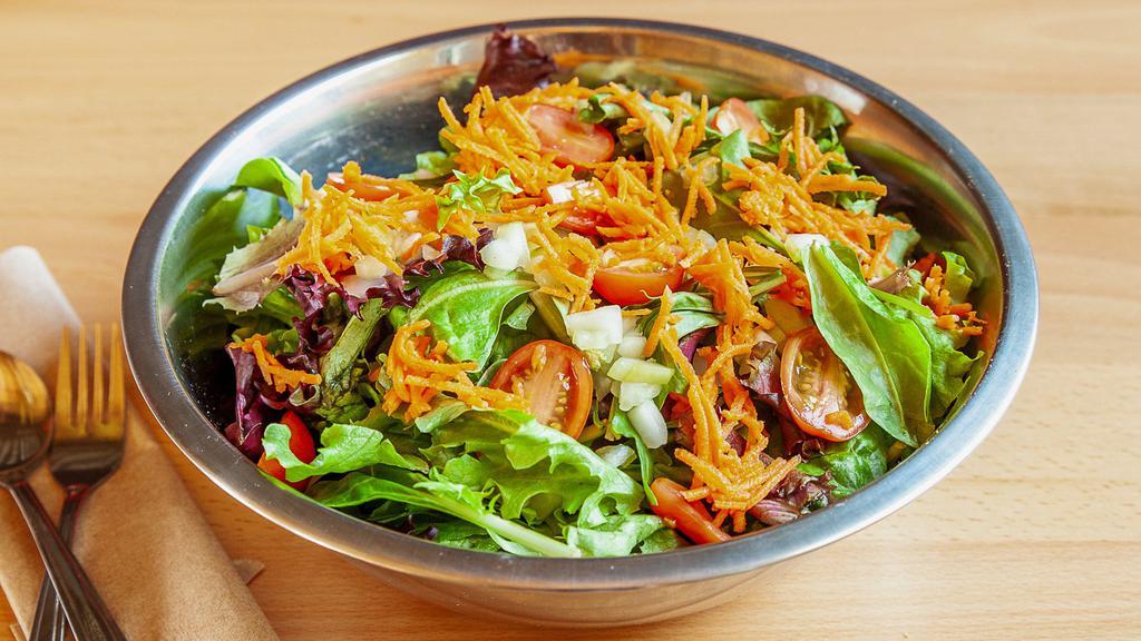 Mixed Green Salad · Picky your protein. Chicken, shrimp, catfish, crawfish, you name it!