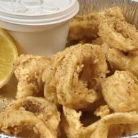 Fried Calamari · Very Popular! Fresh, never frozen calamari is battered, flash-fried to a golden brown and se...