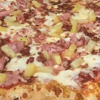 King'S Hawaiian (Large) · Premium mozzarella cheese, Dearborn ham, bacon and pineapple.