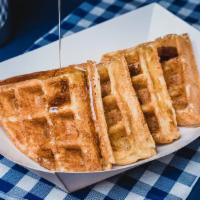 The Winston · Our famous malted batter based waffle, served with butter and maple syrup.