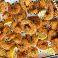 Shrimp (12 Pieces) · Flavorful juicy shrimp, breaded with flaky crispy panko bread crumbs and deep fried until ju...