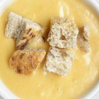 The Northern & Cheddar Soup · Our classic beer cheese soup with home-made rye croutons.