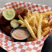 Jumbo Tenders · 3 pc Jumbo tenders served with two side choices.  Served with Detroit Comeback sauce or Butt...