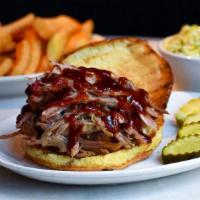 Bbq Pork Sandwich · 24 Hr Slow Smoked on the bone overnight Barbecue Pork shoulder served daily until we run out...