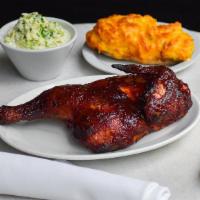 Bbq Chicken 1/2 · 1/2 chicken slow smoked with Carson’s famous signature barbecue sauce. Dinner includes award...