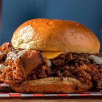 Bacon Jam Fried Chicken Sandwich · ★ For in-house prices, order direct on Hangry.io ★
Lucy's Famous Crispy Spicy Fried Chicken ...
