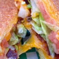 Bltc · Cheddar, bacon, lettuce, tomato and mayo on Texas Toast
