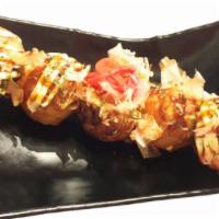 Takoyaki (5 Pieces) · Yokohama Ramen Joint favorite, new. Octopus, Japanese QP mayo, takoyaki sauce, seaweed powde...