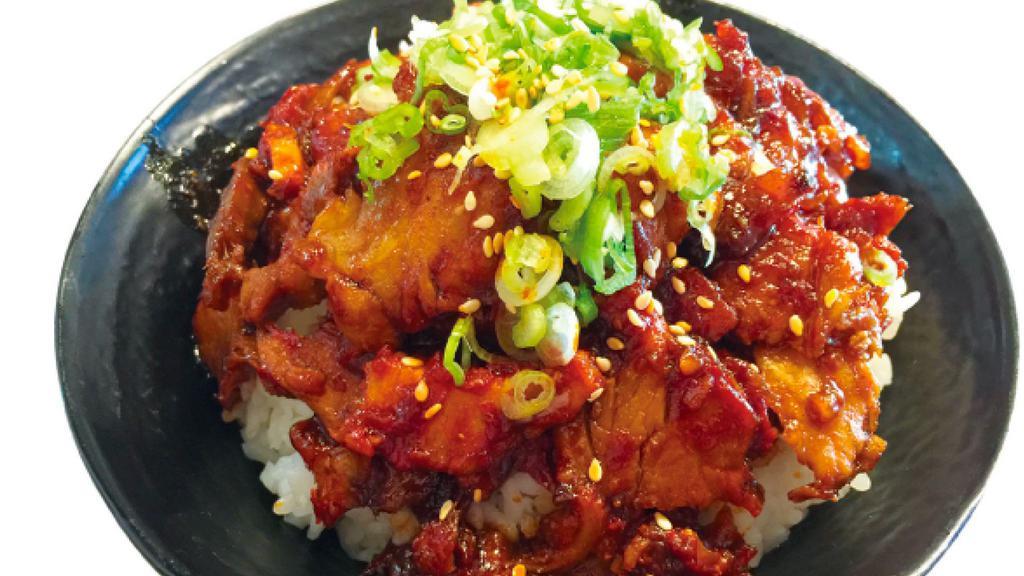 Spicy Pork Bowl · Owner favorite spicy pork rice bowl.