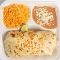Burrito Plate · Lettuce,Tomato,Cheese,Onions,Cilantro and Sour Cream  ONLY