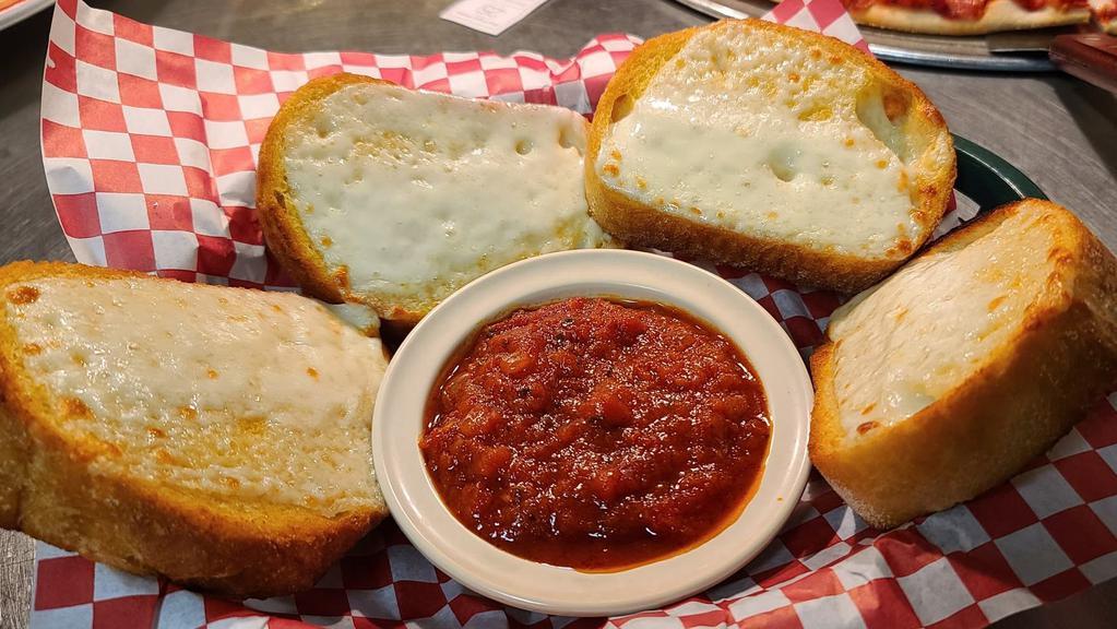 Cheesy Garlic Bread With Melted Mozzarella (4 Slices) · 