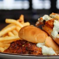 Nashville Hot Chicken Sandwich · B&B pickles, buttermilk ranch, brioche bun