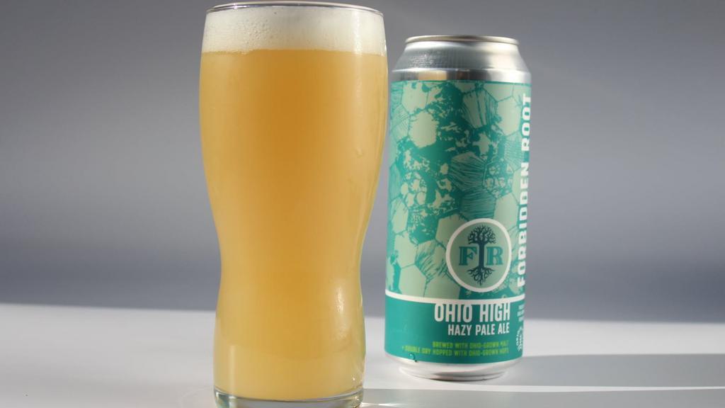 Ohio High - 4Pk (16Oz/Can) · Hazy Pale Ale | 5.7% | 
Brewed with Ohio-grown barley, Ohio-grown hops, Ohiogrown water? We celebrate our local agricultural partners in the beer-making business with this citrus forward Pale Ale, High-five? High St.? High AF? Nah, it’s just fun to say.