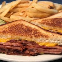 Grilled Ham & Cheese With Fries · Smoked ham and american cheese.